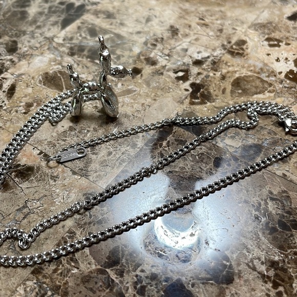 Silver Cartoon Dog Designer Necklace - Picture 3 of 7